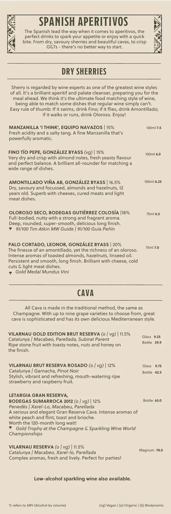 Camino menu, page 5