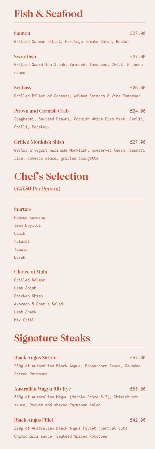 HAZ Finsbury Square menu, page 3