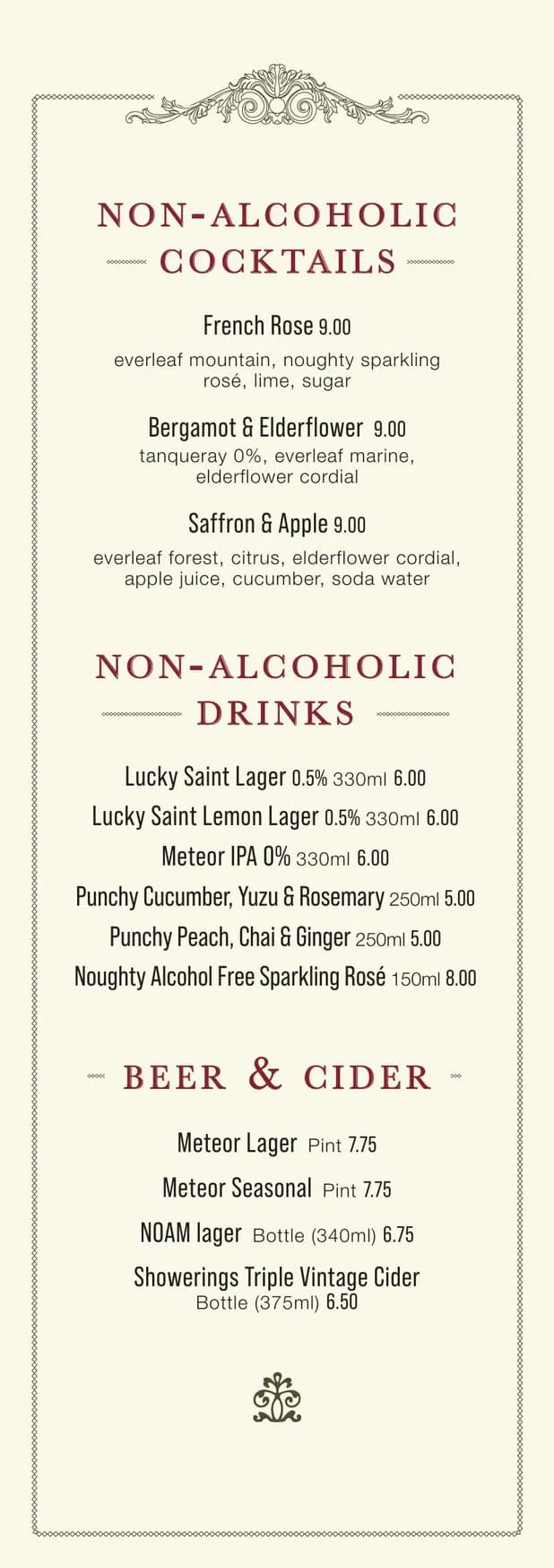 Bellanger menu, page 3
