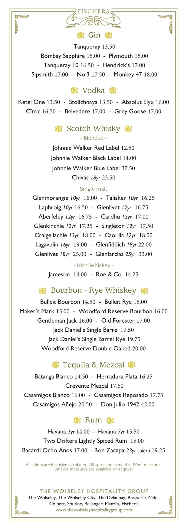 Fischers menu, page 7