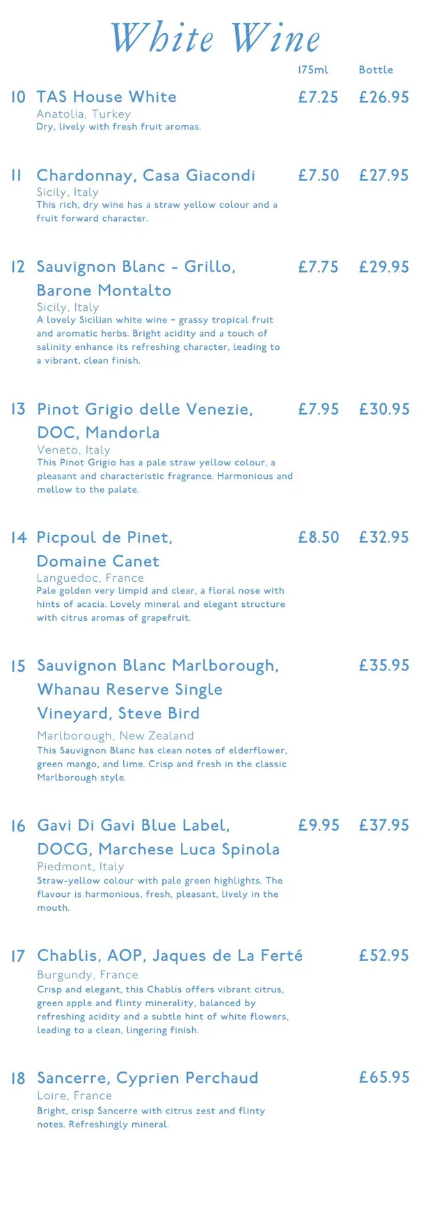 TAS The Cut menu, page 6