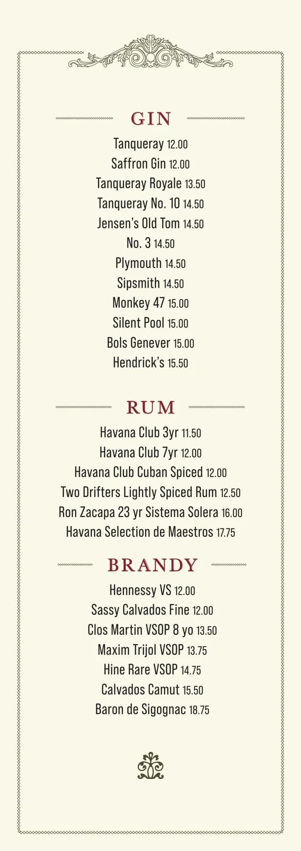 Bellanger menu, page 5