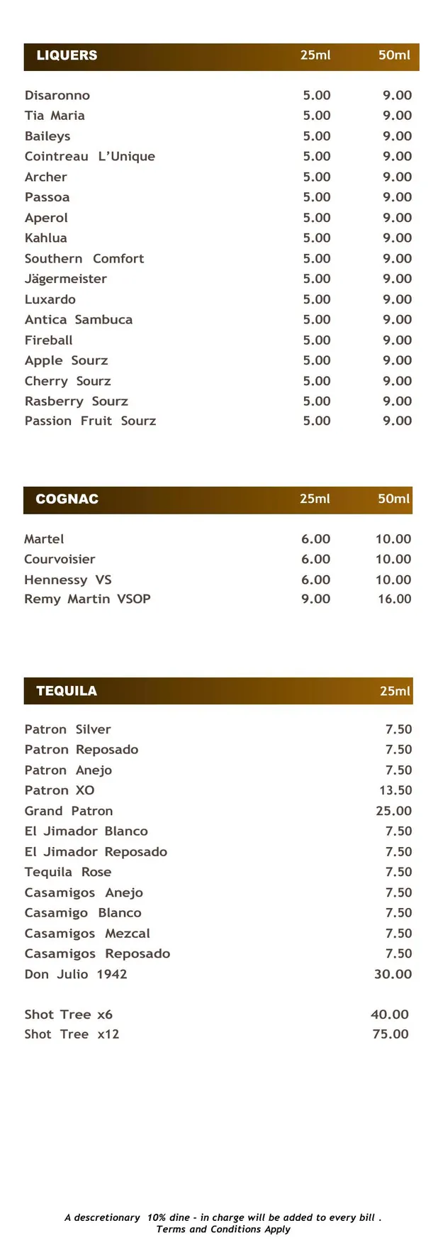 Namour menu, page 14