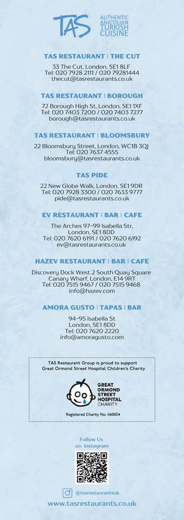 TAS The Cut menu, page 11