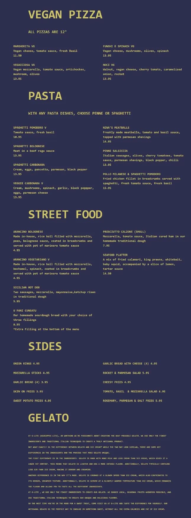 G-Lite menu, page 2