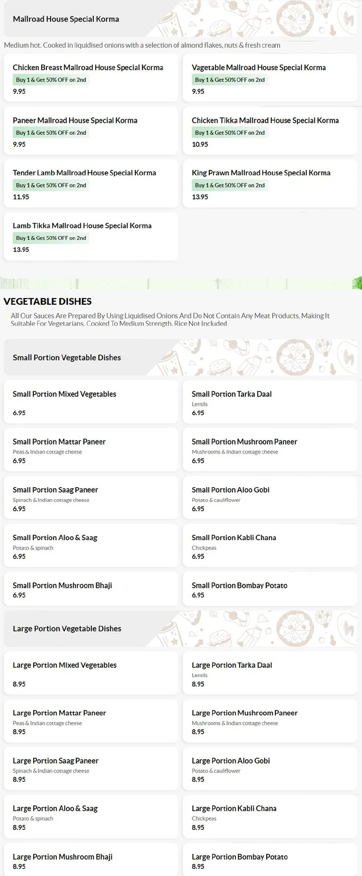 Mallroad Indian Restaurant menu, page 16