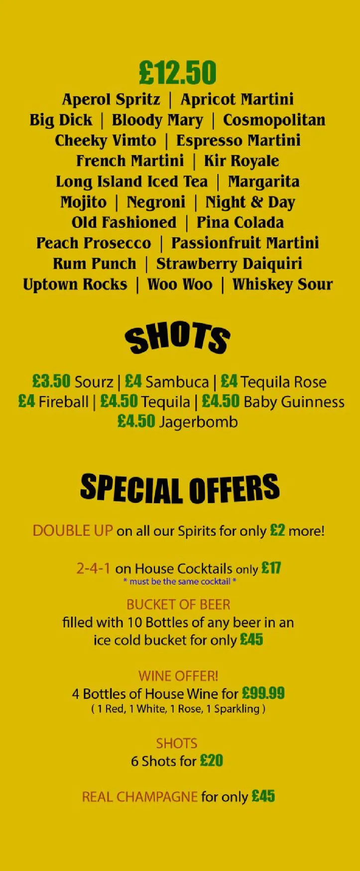 Funny Boyz menu, page 3