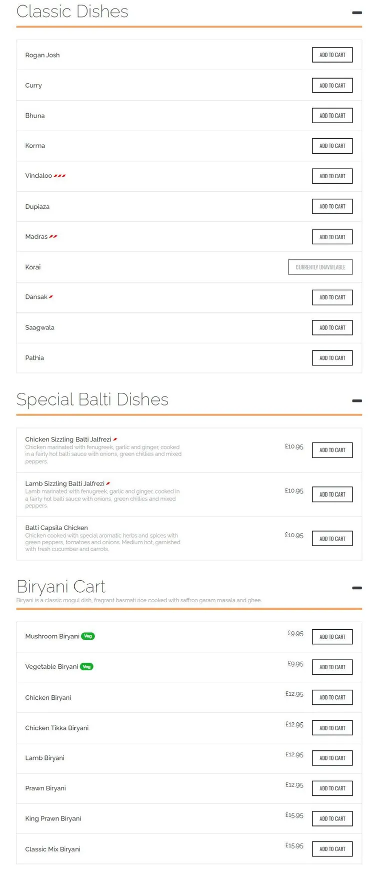 The Clove menu, page 5