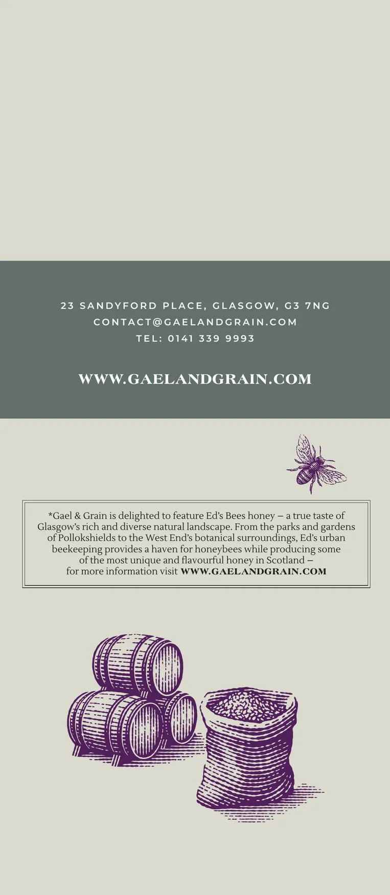 Gael & Grain menu, page 4