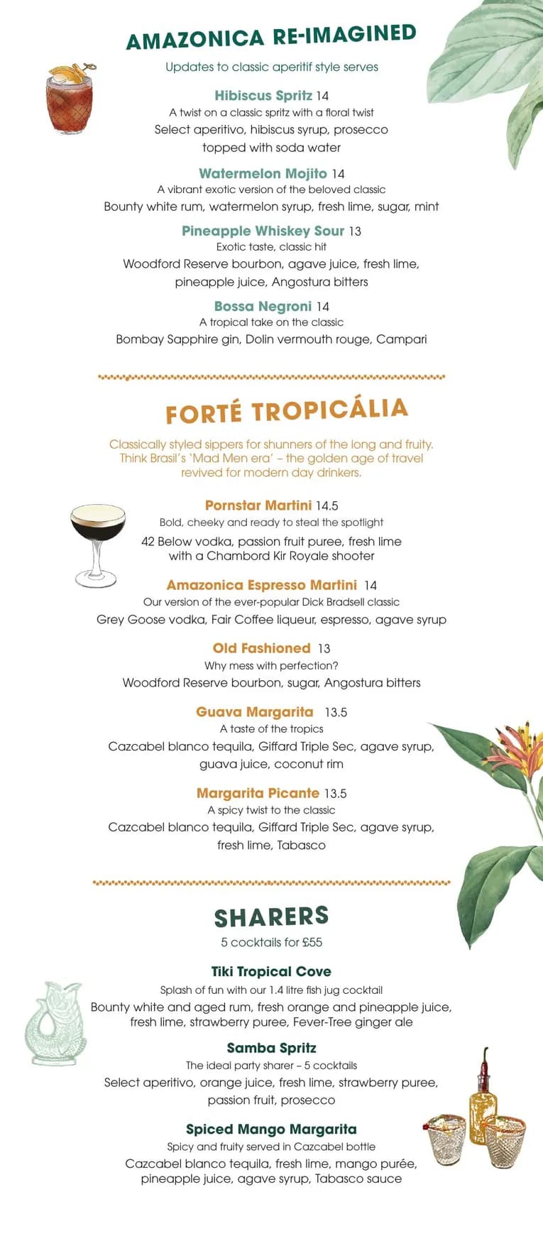 Cabana The O2 Arena menu, page 9