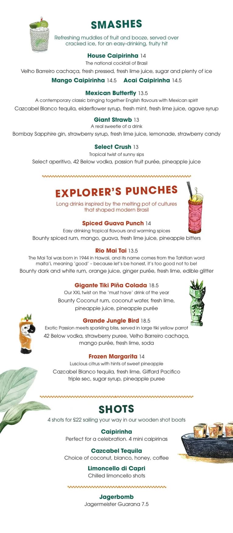 Cabana The O2 Arena menu, page 8