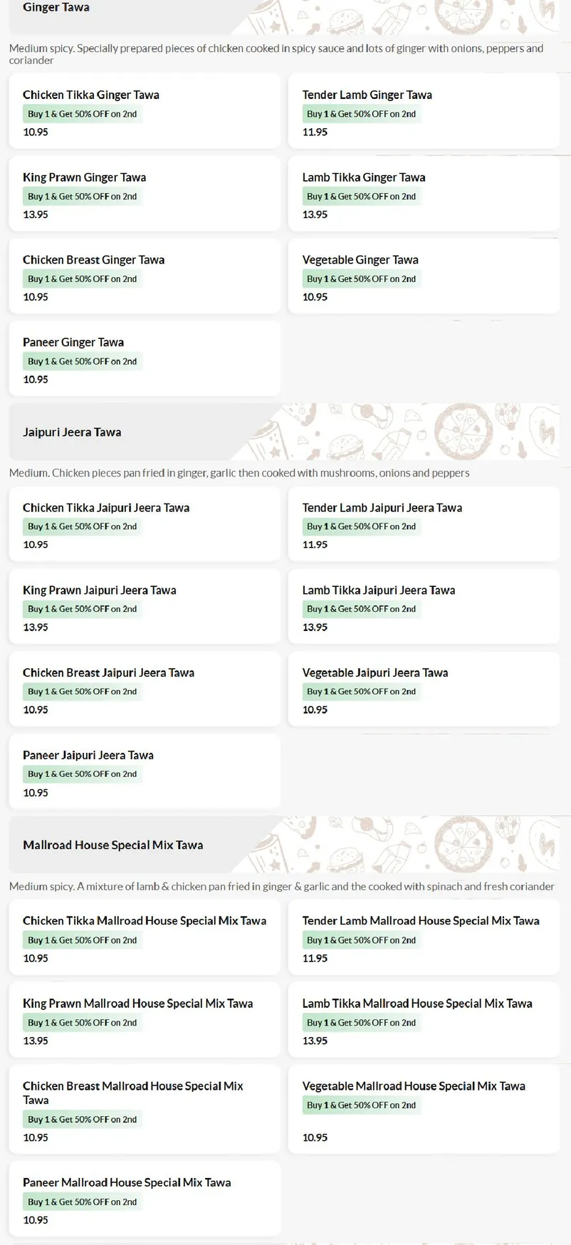 Mallroad Indian Restaurant menu, page 4
