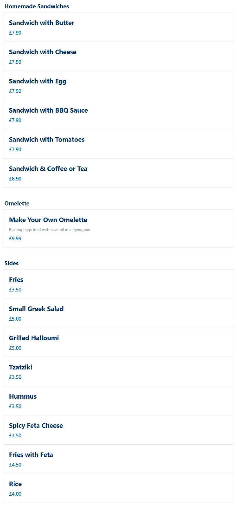 Art's Greek Cuisine menu, page 9