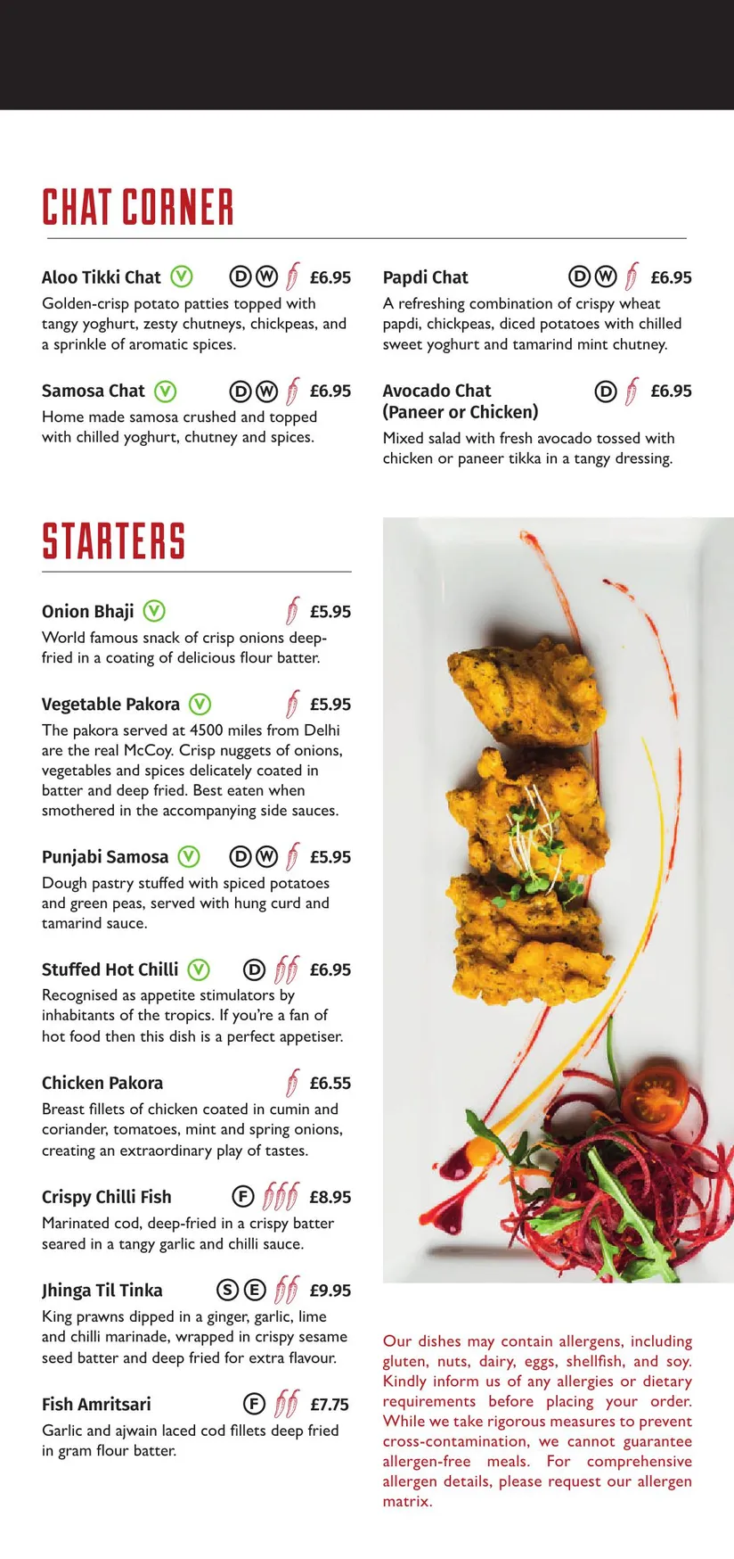 4500 Miles from Delhi menu, page 3