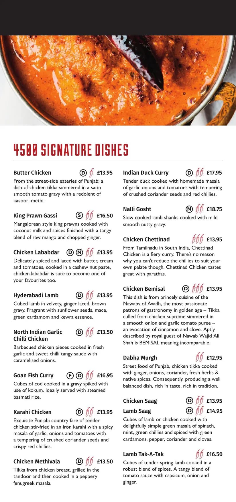 4500 Miles from Delhi menu, page 6