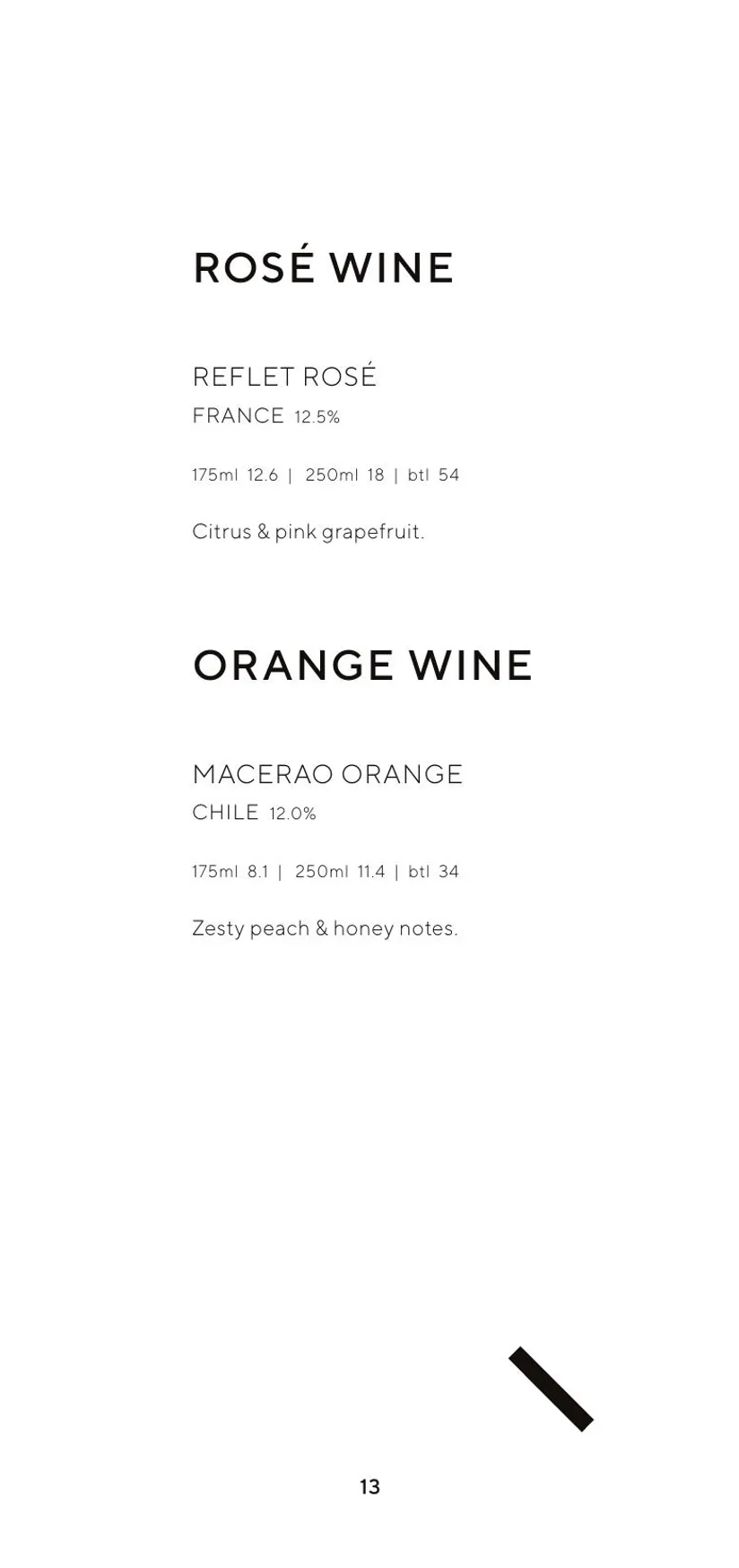 Chop House menu, page 15
