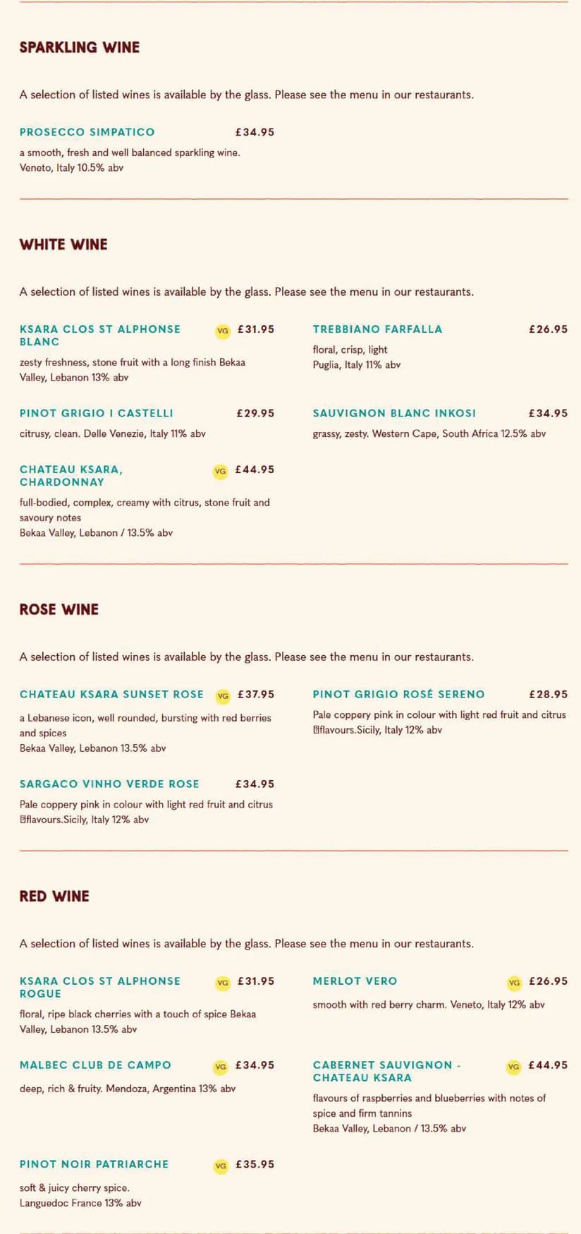 Comptoir Libanais menu, page 5