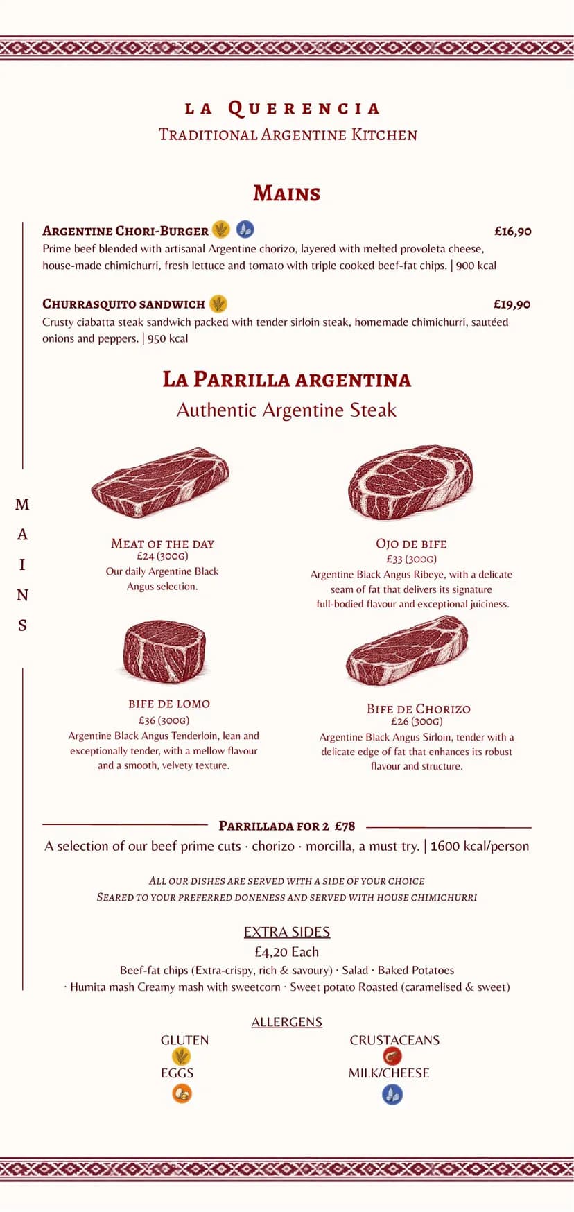 La Querencia menu, page 2