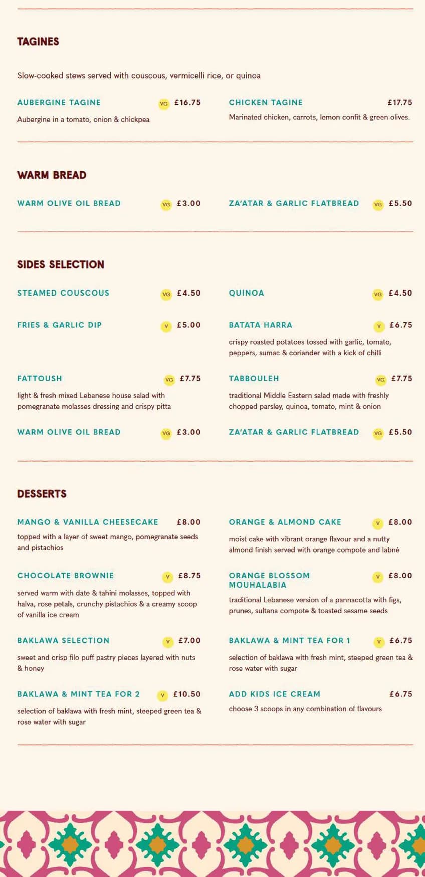 Comptoir Libanais menu, page 3