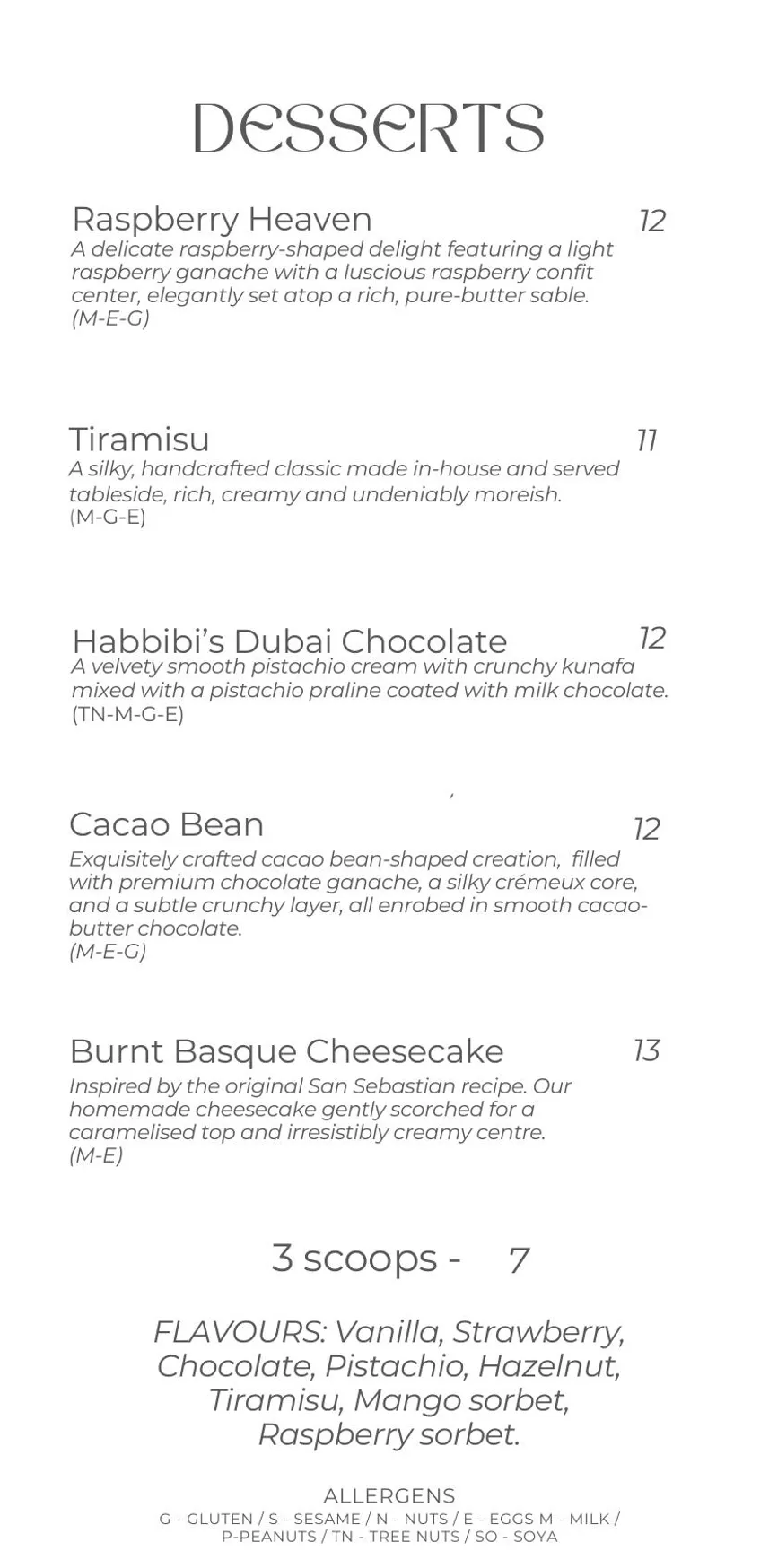 Habbibi menu, page 14