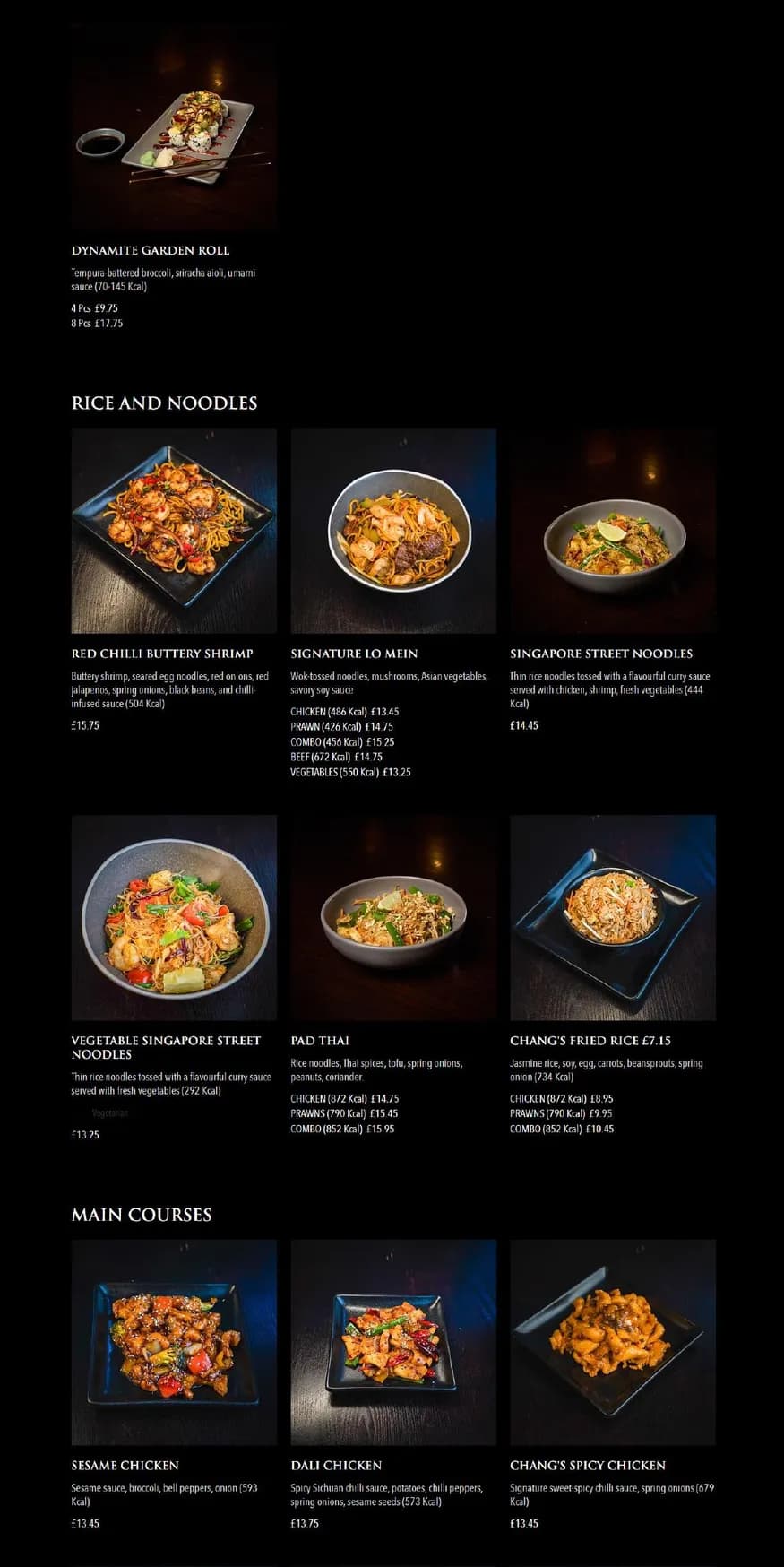 P.F. Chang's menu, page 3