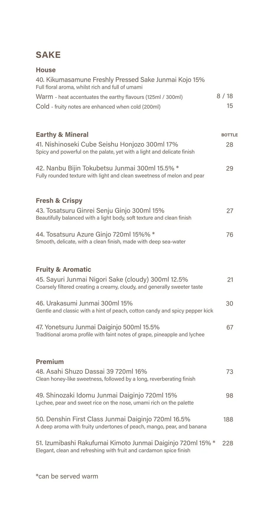 Yamatora menu, page 15