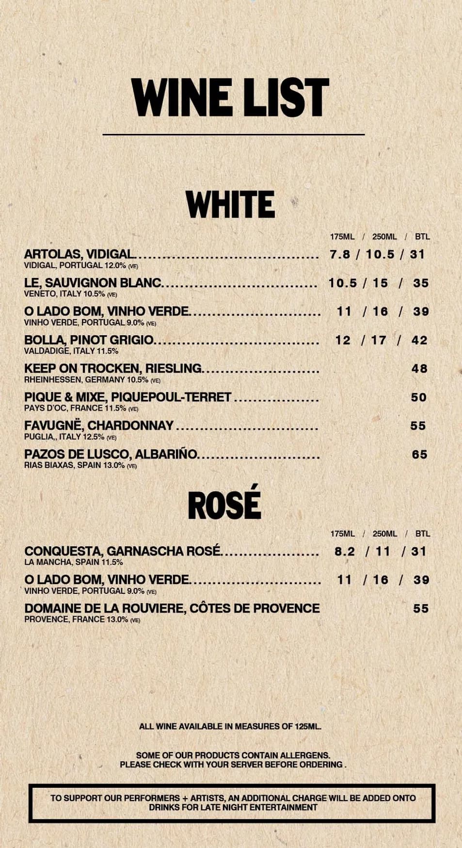 Firehouse menu, page 6