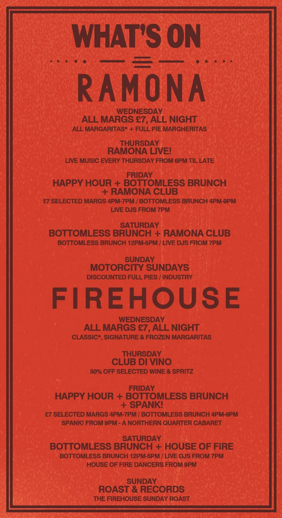 Firehouse menu, page 9