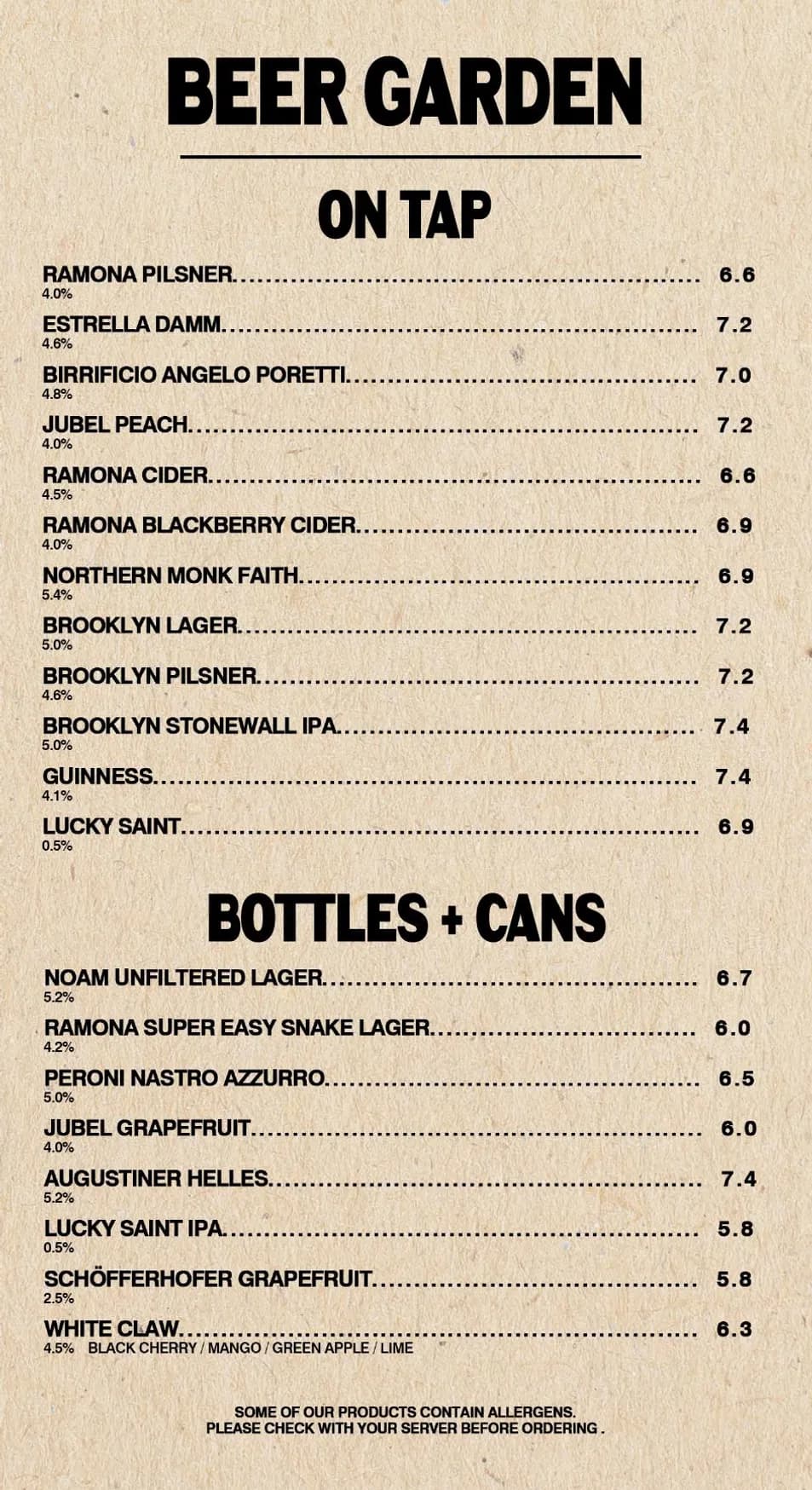 Firehouse menu, page 7