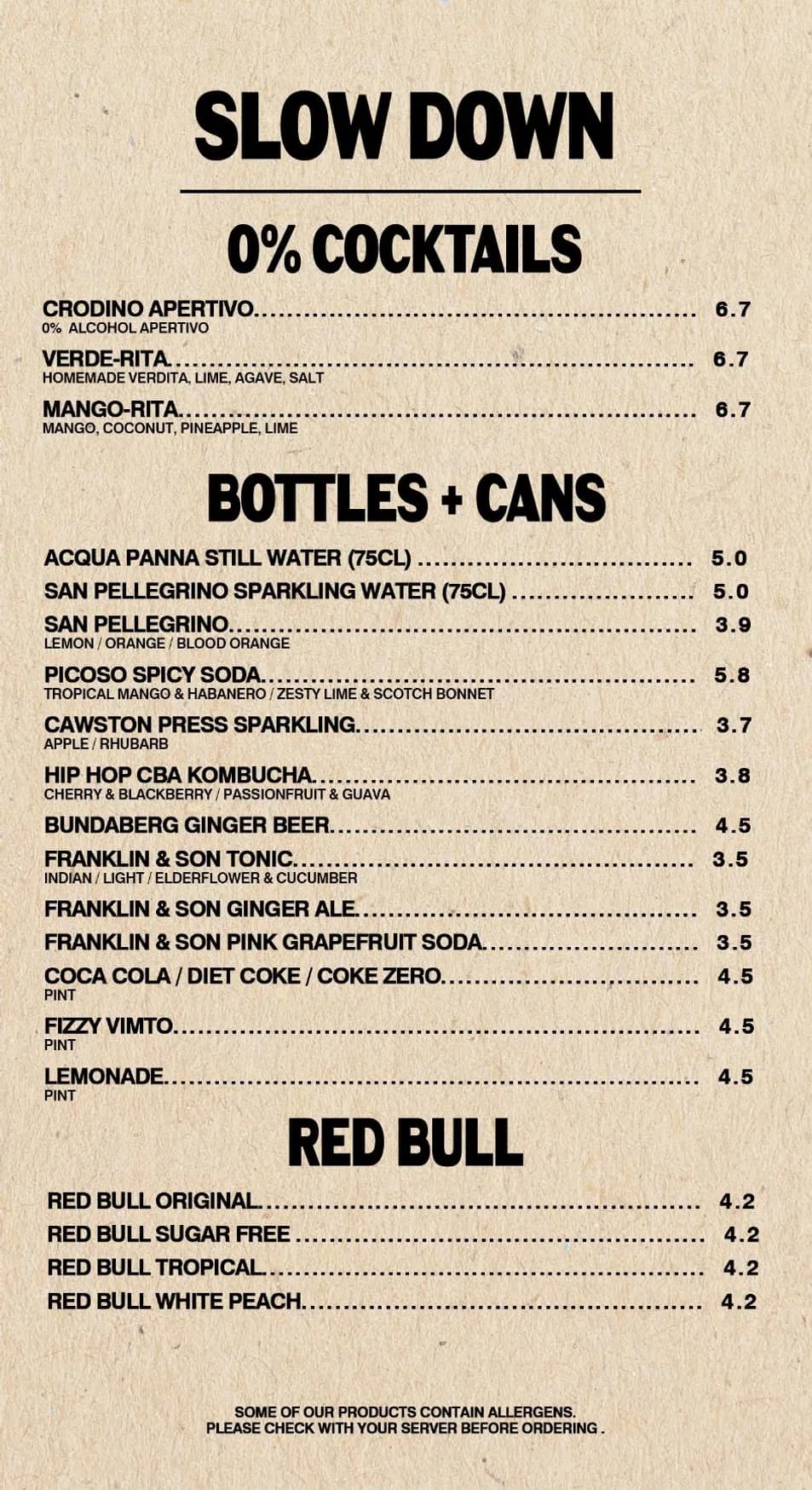 Firehouse menu, page 8