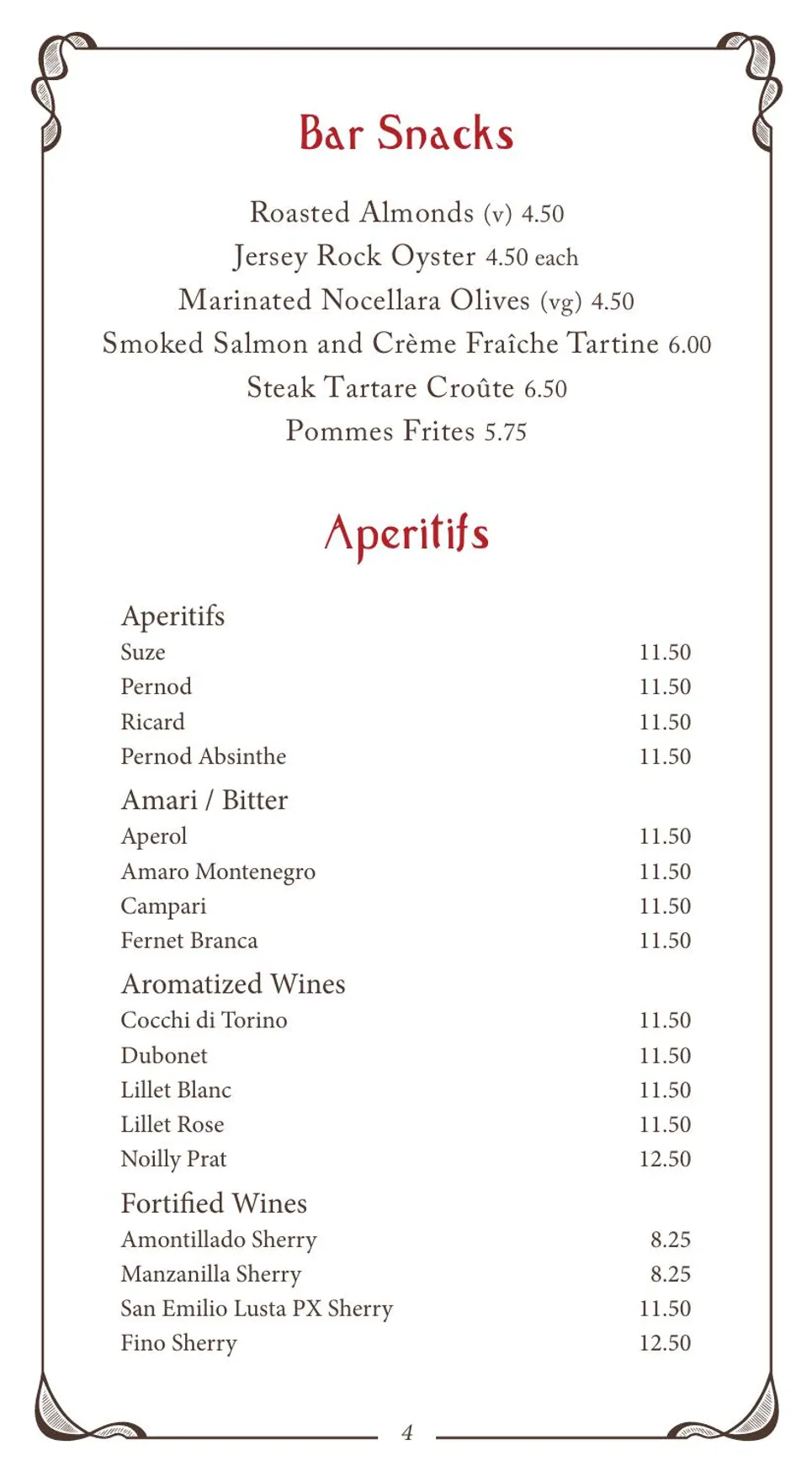 Soutine menu, page 8