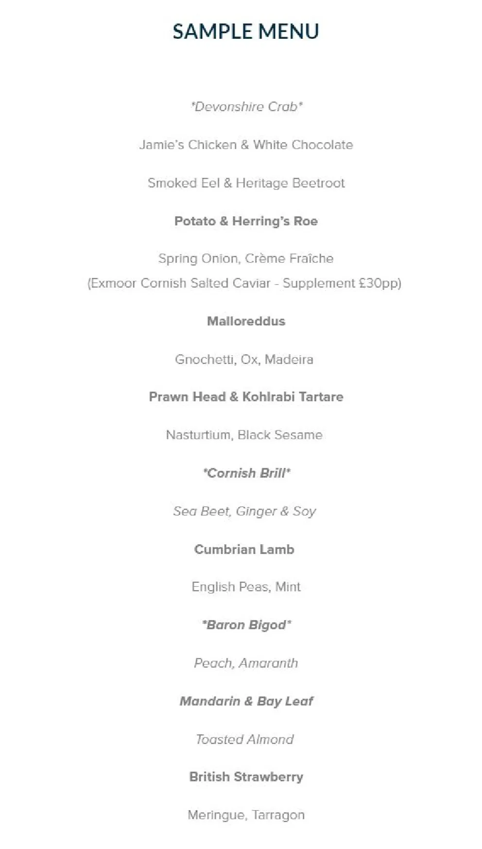 Harborne Kitchen menu, page 2