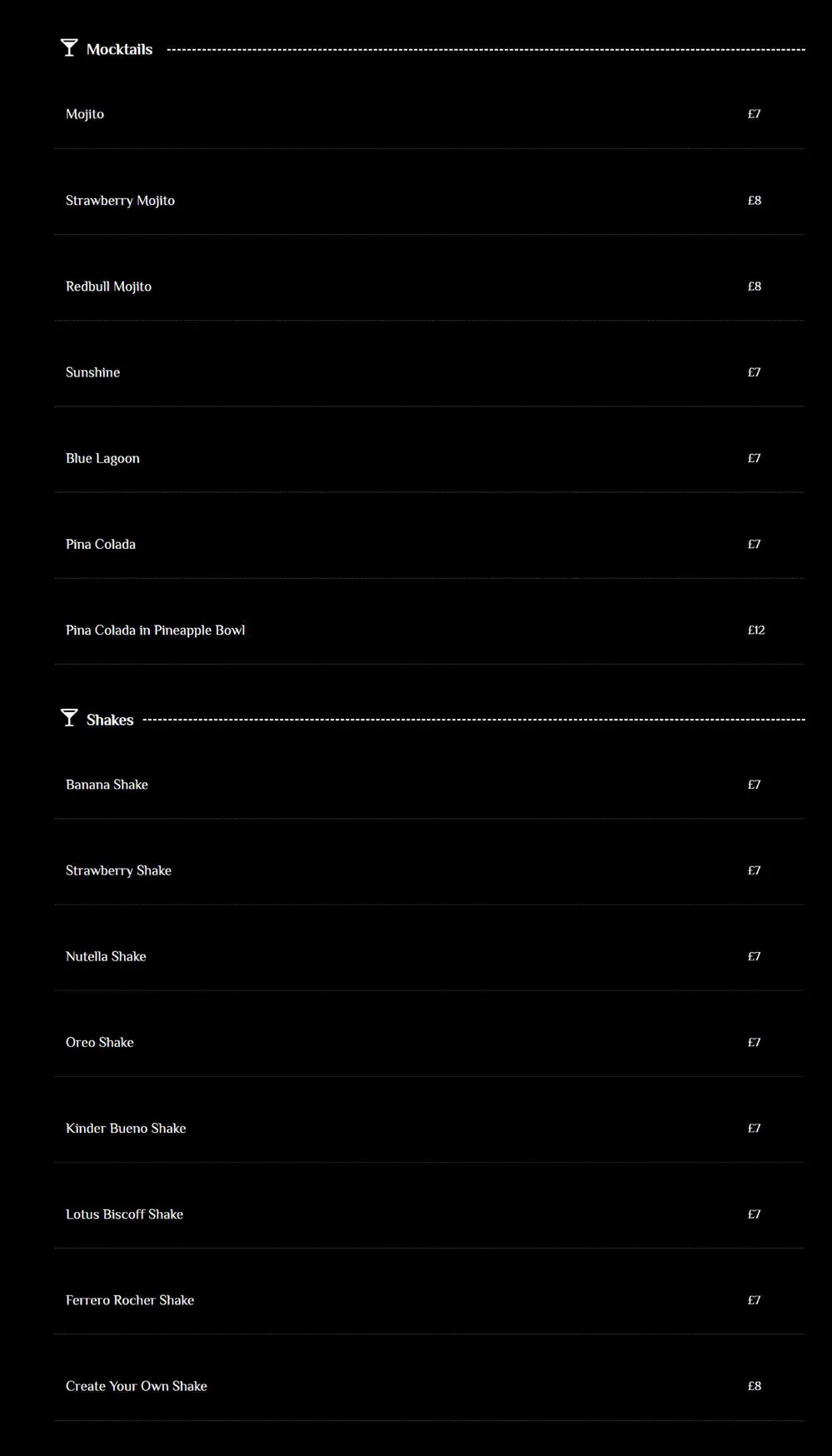 Lebanese Gardens menu, page 8